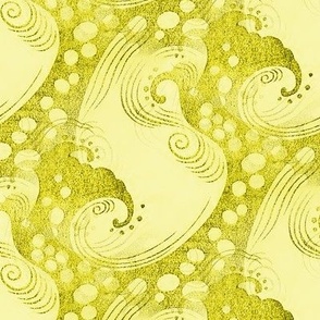 Japanese Bubble Waves Yellow