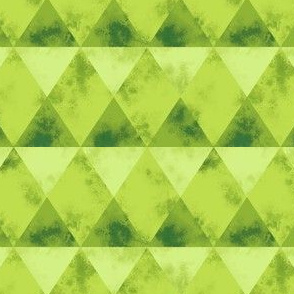 distressed diamond and triangles geo (green apple)