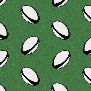 rugby ball fabric - rugby - green grass