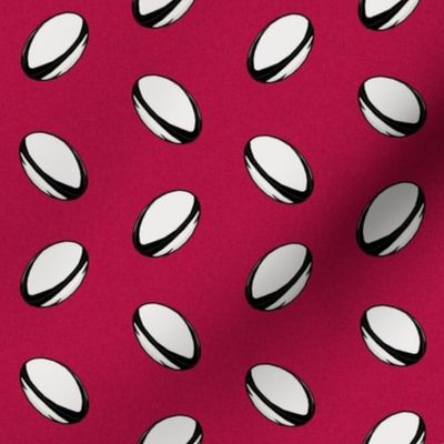 rugby ball fabric - rugby - maroon