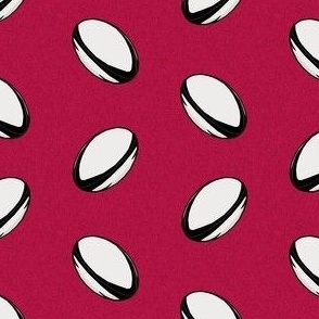 rugby ball fabric - rugby - maroon