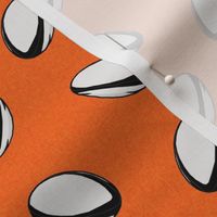 rugby ball fabric - rugby - orange