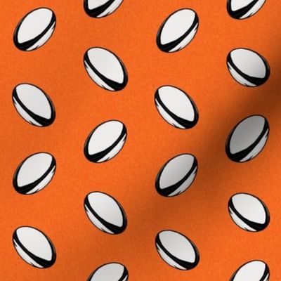 rugby ball fabric - rugby - orange