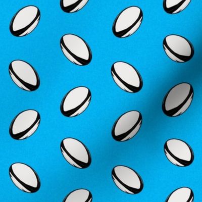 rugby ball fabric - rugby - turquoise