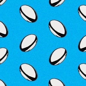 rugby ball fabric - rugby - turquoise