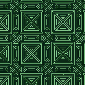 Art Deco dot - green