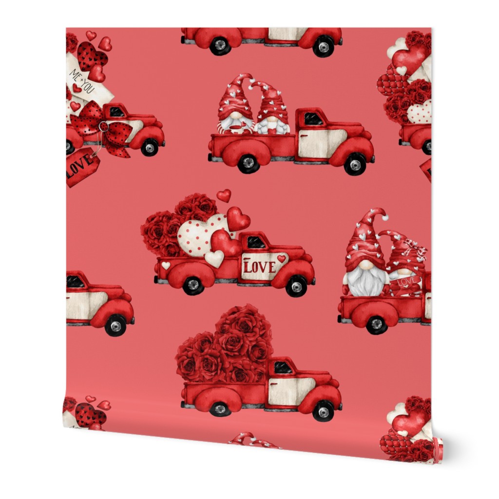 vday gnome truck  red