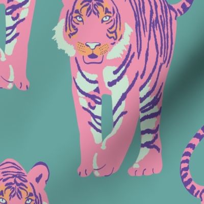Tiger tail - pink - large
