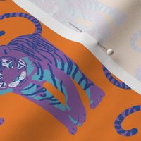 Single tiger tail - orange - medium