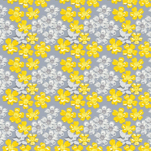 Roses in yellow and gray