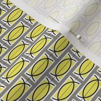 Geometric - Yellow and Grey - Ovals - Rectangles