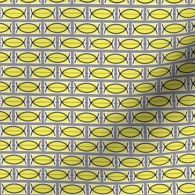 Geometric - Yellow and Grey - Ovals - Rectangles