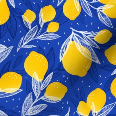 Leafy Lemon Tossed | Blue