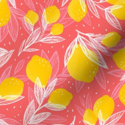 Leafy Lemon Tossed | Pink