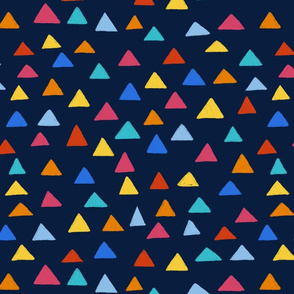 Colorful Triangles on Black