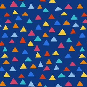 Colorful Triangles on Blue