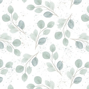 Simple Watercolor Eucalyptus Botanical
