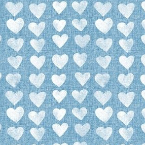 Hearts Stamp Light Aqua MINI