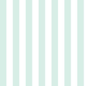 Sea Foam Awning Stripe Pattern Vertical in White