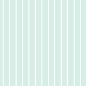 Sea Foam Pin Stripe Pattern Vertical in White