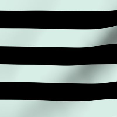 Large Sea Foam Awning Stripe Pattern Horizontal in Black