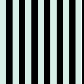 Sea Foam Awning Stripe Pattern Vertical in Black