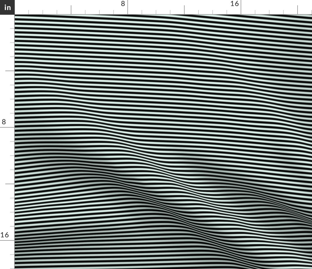 Small Sea Foam Bengal Stripe Pattern Horizontal in Black