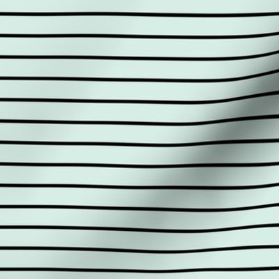 Sea Foam Pin Stripe Pattern Horizontal in Black