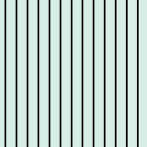 Sea Foam Pin Stripe Pattern Vertical in Black