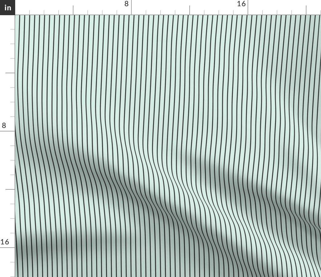 Small Sea Foam Pin Stripe Pattern Vertical in Black