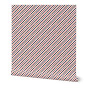 Postal Diagonal Stripe - Red / Navy