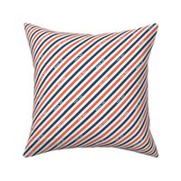 Postal Diagonal Stripe - Red / Navy