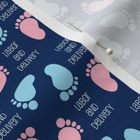 Labor and Delivery Baby Feet Blue