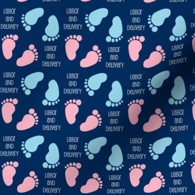 Labor and Delivery Baby Feet Blue