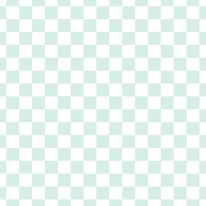 Checker Pattern - Sea Foam and White