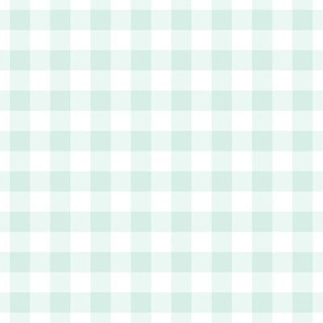 Gingham Pattern - Sea Foam and White
