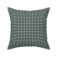 Small Gingham Pattern - Sea Foam and Black