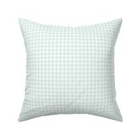 Small Gingham Pattern - Sea Foam and White