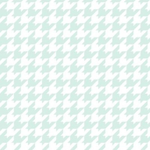 Houndstooth Pattern - Sea Foam and White