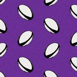 rugby ball fabric - rugby - purple