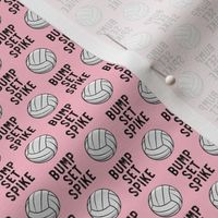 (extra small scale) bump set spike - volleyball on light pink - C21