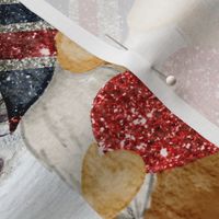Stars and Stripes Glitter Gnomes on Shiplap - large scale