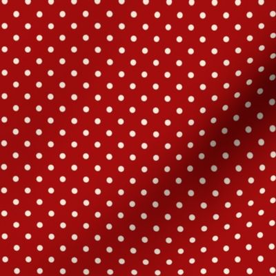 Tiny small polka dots true Red White