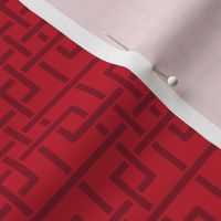 Chinese true red traditional tangled line squares