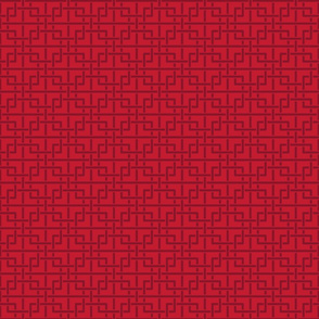 Chinese true red traditional tangled line squares