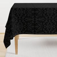 Damask A Black and Gray