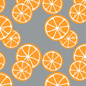orange on gray