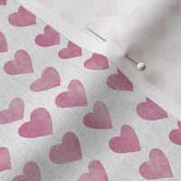 Hearts Stamp Pink Linen MINI