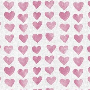 Hearts Stamp Pink Linen MINI