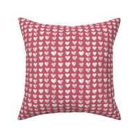Hearts Stamp Hot Pink Linen MINI